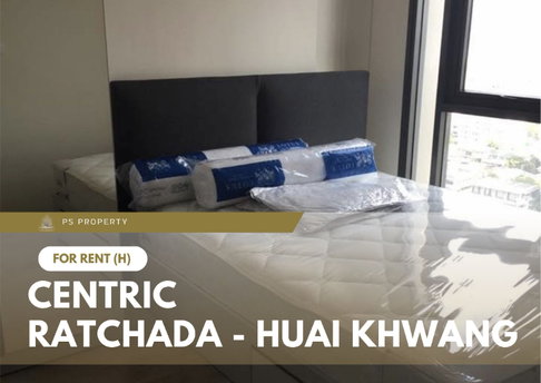 For Rent 🔥 Centric Ratchada - Huai Khwang 🔥 Fully furnished and equipped with appliances; near MRT Huai Khwang.