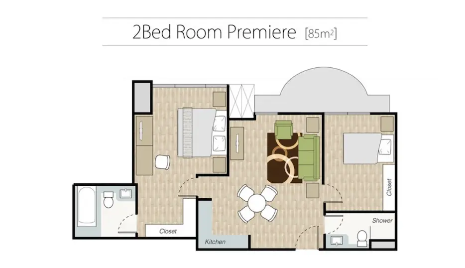 picture Lohas Residences Sukhumvit, 2 Bedrooms – BTS Phloen Chit, for rent - 9/11