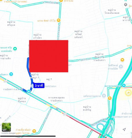 รูป ทำเลดีใกล้ VBAC รามอินทรา 500 ม  ที่ดินให้เช่าติดถนน ขนาด 200ตรว.  MRT รามอินทรา กม.4  แยกมัยลาภ - รูปที่ 2/8