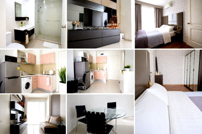 Condos for rent : 1Bed | 1Bath | ARL Makkasan | 40sqm | THB 16,000/mo | Fl.22 — Airport Link Bangkok
