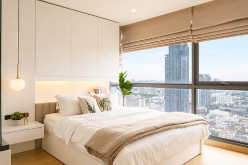 (FY141) ให้เช่า Ideo Q Phayathai ชั้น 31 2 ห้องนอน วิวเมือง Panorama ไม่มีตึกบดบัง ใกล้ BTS พญาไท