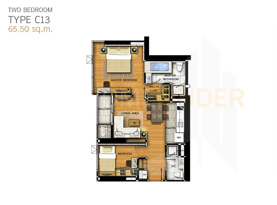 picture The Address Asoke 2 bedrooms, for rent - 9/9
