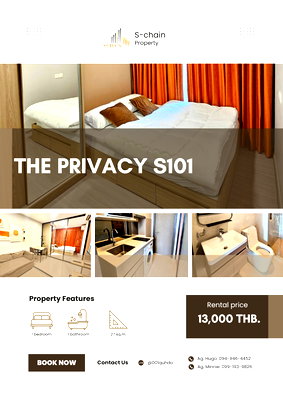 คอนโดให้เช่า : 🌿✨ คอนโด Low Rise บรรยากาศสงบ เป็นส่วนตัว ใกล้ BTS ปุณณวิถี 🏡 The Privacy Sukhumvit 101 ✨ NO-024