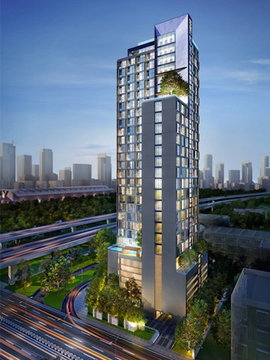 1 ห้องนอน | 1 ห้องน้ำ | MRT Phra Ram 9 | 31 ตร.ม. | 28,000 บาท/เดือน | ชั้น 8 — Chewathai Residence Asoke กรุงเทพฯ