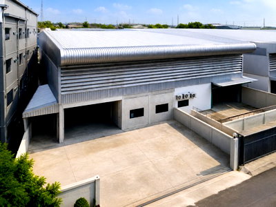 เช่าโรงงาน ปทุมธานี : ใกล้ตลาดไท 1.5 กม. ทำเลไอยรา ให้เช่าโกดังแฝดใหม่ 450 ตร.ม. จอดรถได้ 6 คัน  2นอน 2ห้องน้ำ ใกล้ Flash Express เทพกุญชร