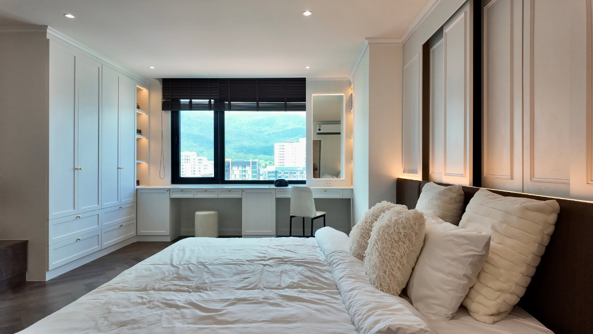 รูป Penthouse 2-Bedroom Corner Unit @ The Trio Condo Chiang Mai, 8th Floor, 180° Panoramic Mountain View, Foreign Quota - รูปที่ 6/15