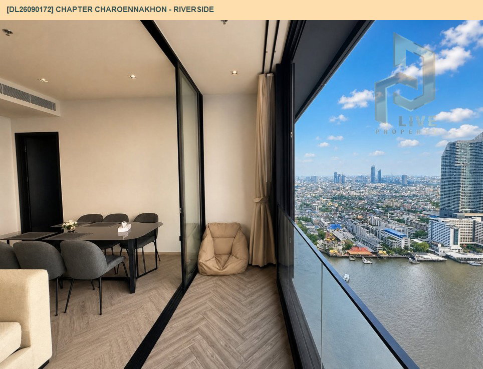 รูป DL26090172 ให้เช่าคอนโด แชปเตอร์ เจริญนคร - ริเวอร์ไซต์ (Chapter Charoennakhon - Riverside) ใกล้ BTS กรุงธนบุรี พร้อมเข้าอยู่ โทรด่วน 0614453194 LineID @952jdxxk - รูปที่ 12/17