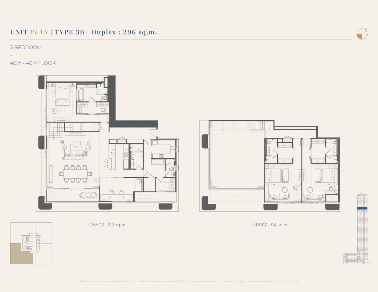 รูป KingsQuare Residence 3 bedrooms, for sale - รูปที่ 7/24