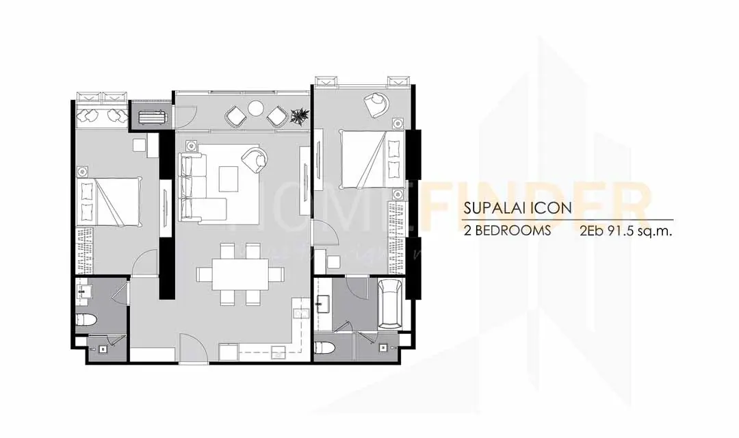 picture Supalai ICON Sathorn 2 bedrooms, for sale - 4/6