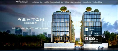 Condos for sale : Ashton Residence 41 3 bedrooms, for sale
