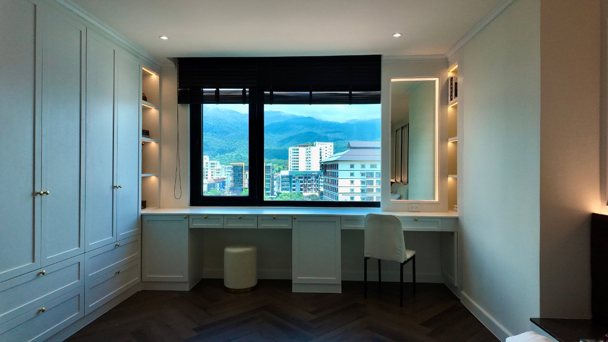 รูป Penthouse 2-Bedroom Corner Unit @ The Trio Condo Chiang Mai, 8th Floor, 180° Panoramic Mountain View, Foreign Quota - รูปที่ 5/15