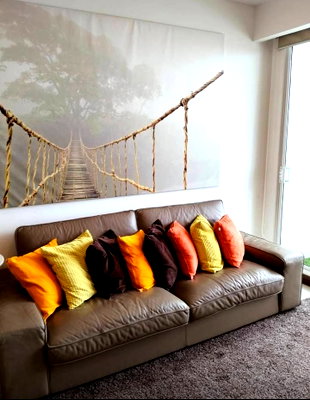 คอนโดให้เช่า : 1 ห้องนอน | 1 ห้องน้ำ | BTS Krung Thon Buri | 59 ตร.ม. | 23,000 บาท/เดือน | ชั้น 32 — Supalai Prima Riva กรุงเทพฯ