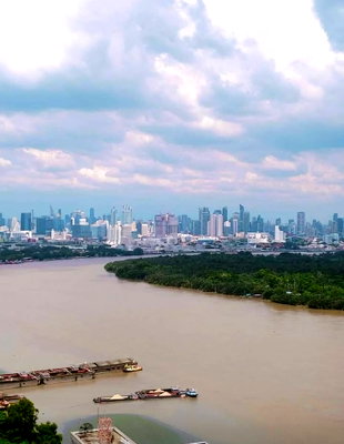 คอนโดให้เช่า : 1 ห้องนอน | 1 ห้องน้ำ | MRT Khlong Toei | 59 ตร.ม. | 23,000 บาท/เดือน | ชั้น 32 — Supalai Prima Riva กรุงเทพฯ