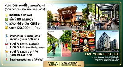 ที่ดิน ถนนลาดพร้าว : ขายที่ดินทำเลทอง ลาดพร้าว 87    110 ตร.ว. 