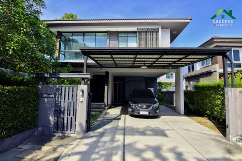 ขายบ้านเดี่ยว มัณฑนา ศรีนครินทร์-บางนา บ้านหลังมุม เนื้อที่ 80 ตร.ว. ต่อเติมครบพร้อมอยู่ ทำเลติดถนนหนามแดง ใกล้รถไฟฟ้า MRT ศรีด่าน