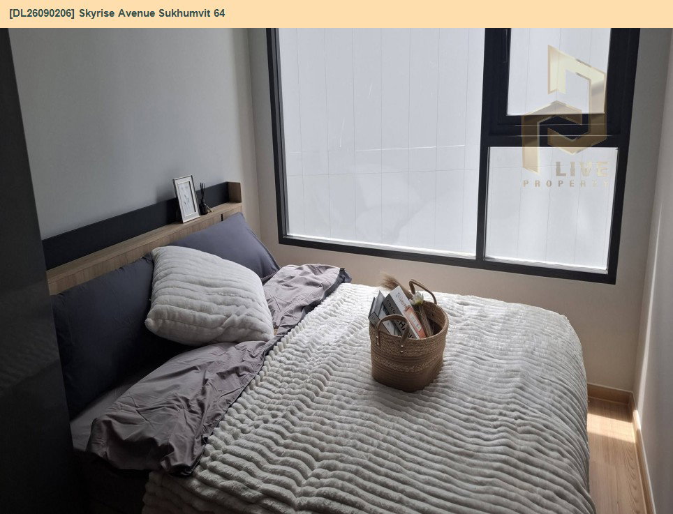 รูป DL26090206 ให้เช่าคอนโด สกายไรส์ อเวนิว สุขุมวิท 64 (Skyrise Avenue Sukhumvit 64) ใกล้ BTS ปุณณวิธี พร้อมเข้าอยู่ โทรด่วน 0653619502 LineID @952jdxxk - รูปที่ 2/8