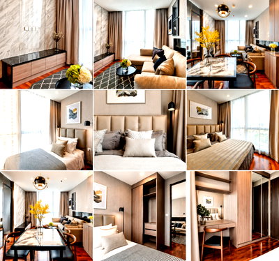 Condos for rent : 2Bed | 1Bath | BTS Ratchathewi | 47sqm | THB 33,000/mo | Fl.31 — Wish Signature Midtown Bangkok