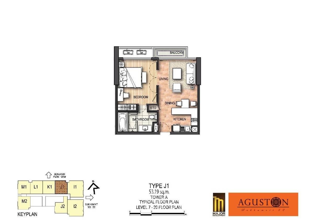 รูป คอนโดเลี้ยงสัตว์ได้ 1 ห้องนอน ชั้น 21 Aguston Sukhumvit 22 ใกล้ MRT ศูนย์การประชุมแห่งชาติสิริกิติ์ (ID 3050987) - รูปที่ 4/10
