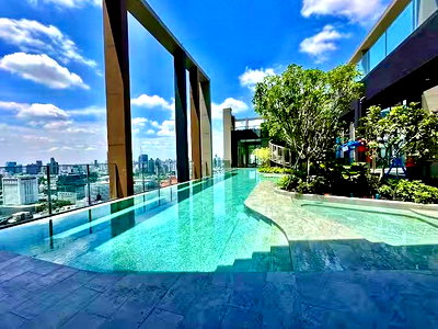 คอนโดให้เช่า : 1 ห้องนอน | 1 ห้องน้ำ | MRT Phra Ram 9 | 25 ตร.ม. | 20,000 บาท/เดือน | ชั้น 27 — Nue District R9 กรุงเทพฯ