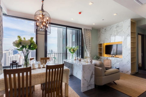 2Bed | 2Bath | MRT Sukhumvit | 63sqm | THB 60,000/mo | Fl.30 — Edge Sukhumvit 23 Bangkok