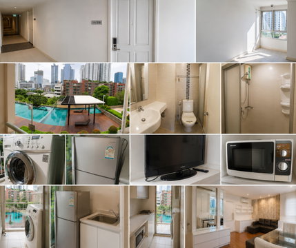 1 ห้องนอน | 1 ห้องน้ำ | MRT Phra Ram 9 | 34 ตร.ม. | 14,000 บาท/เดือน | ชั้น 6 — Lumpini Place Rama Ix-Ratchada กรุงเทพฯ