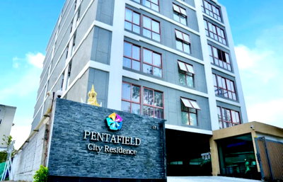 คอนโดให้เช่า : 1 ห้องนอน | 1 ห้องน้ำ | BTS On Nut | 34 ตร.ม. | 16,000 บาท/เดือน | ชั้น 3 — Pentafield City Residence กรุงเทพฯ