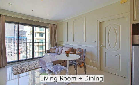 1Bed | 1Bath | BTS Nopparat | 51sqm | THB 27,000/mo | Fl.17 — Noble Solo Bangkok