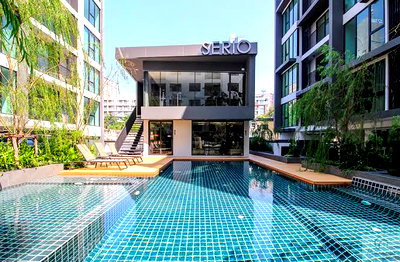 Condos for rent : 1Bed | 1Bath | BTS On Nut | 29sqm | THB 16,000/mo | Fl.7 — Serio Sukhumvit 50 Bangkok