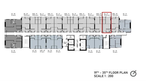 1Bed | 1Bath | BTS On Nut | 31sqm | THB 22,000/mo | Fl.19 — Aspire Onnut Station Bangkok