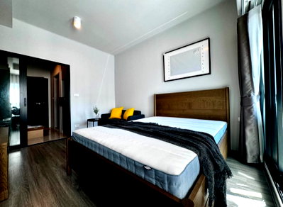 Condos for rent : 1Bed | 1Bath | MRT Si Lom | 26sqm | THB 13,000/mo | Fl.17 — IDEO Ramkamhaeng Lamsali Station Bangkok