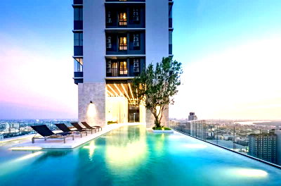 Condos for rent : 1Bed | 1Bath | BTS On Nut | 28sqm | THB 18,000/mo | Fl.19 — Knightsbridge Prime Onnut Bangkok