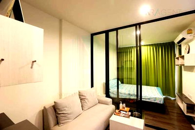 คอนโดให้เช่า : ให้เช่า THE BASE PARK WEST SUKHUMVIT 77 ขนาด 27 ตรม . ชั้น 34 รูปแบบ 1 ห้องนอน