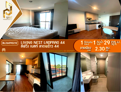 Condos for sale : DL26090212 Condo for sale, Living Nest Ladprao 44 near MRT Lat Phrao, ready to move in, call urgently 0653619502 LineID @952jdxxk