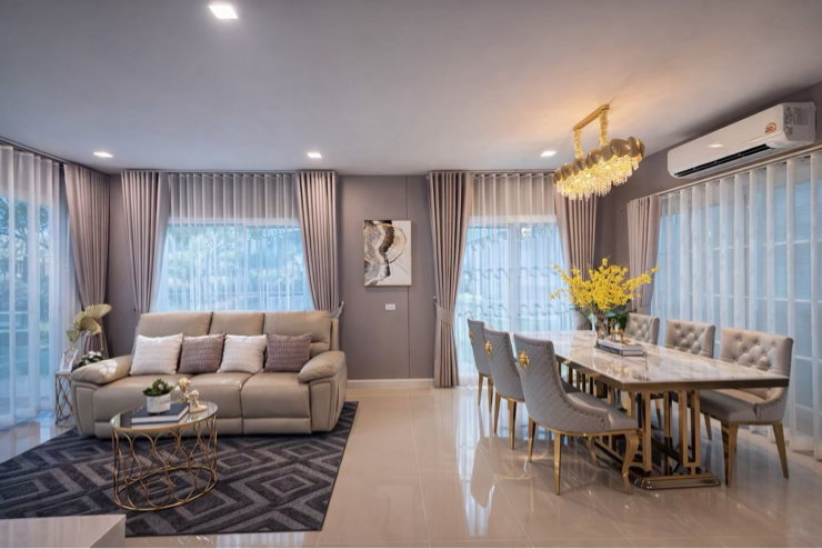รูป เช่า บ้านเดี่ยวโซนสุขุมวิท ลาซาล บางนา ใกล้บีทีเอส 4 นอน/4 น้ำ โทร 08098955553 - รูปที่ 2/8