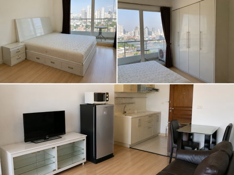 สตูดิโอ | 1 ห้องน้ำ | BTS Krung Thon Buri | 35 ตร.ม. | 11,000 บาท/เดือน | ชั้น 25 — Supalai River Place กรุงเทพฯ
