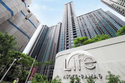 1 ห้องนอน | 1 ห้องน้ำ | MRT Phra Ram 9 | 26 ตร.ม. | 18,000 บาท/เดือน | ชั้น 32 — Life Asoke Rama 9 กรุงเทพฯ
