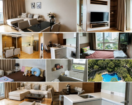 2Bed | 2Bath | MRT Phetchaburi | 66sqm | THB 38,000/mo | Fl.7 — The Address Asoke Bangkok