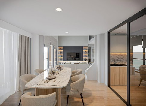 3Bed | 2Bath | MRT Phra Ram 9 | 110sqm | THB 100,000/mo | Fl.7 — One9five Bangkok