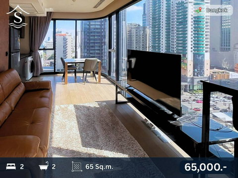 2Bed | 2Bath | BTS Asok | 65sqm | THB 65,000/mo | Fl.12 â Ashton Asoke Bangkok