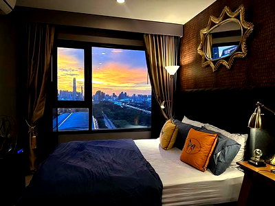 Condos for rent : 1Bed | 1Bath | MRT Phetchaburi | 35sqm | THB 20,000/mo | Fl.26 — Life Asoke Bangkok