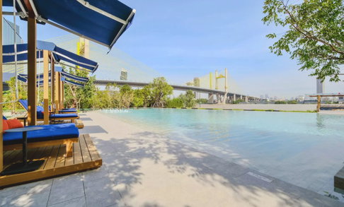 1 ห้องนอน | 1 ห้องน้ำ | BTS Krung Thon Buri | 26 ตร.ม. | 13,000 บาท/เดือน | ชั้น 31 — Nue Riverest Ratburana กรุงเทพฯ