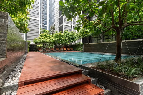1Bed | 1Bath | BTS Ekkamai | 55sqm | THB 75,000/mo | Fl.5 — Mode Sukhumvit 61 Bangkok
