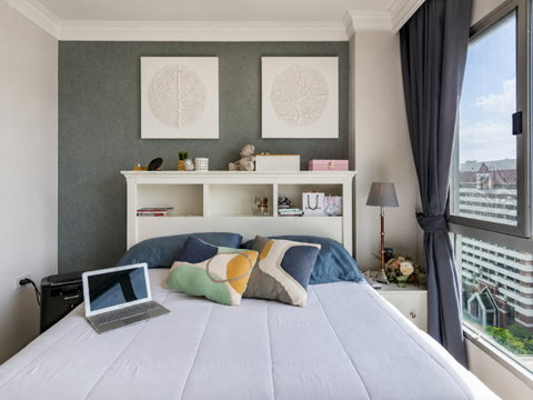 1Bed | 1Bath | BTS Ekkamai | 28sqm | THB 12,000/mo | Fl.20 — Lumpini Place Rama 4-Kluaynamthai Bangkok