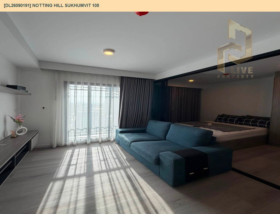 รูป DL26090191 ขายคอนโด น็อตติ้ง ฮิลล์ สุขุมวิท 105 (Notting Hill Sukhumvit 105) ใกล้ BTS แบริ่ง พร้อมเข้าอยู่ โทรด่วน 0614453194 LineID @952jdxxk - รูปที่ 3/8