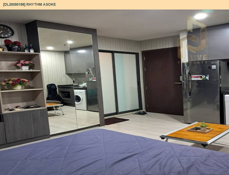 รูป DL26090188 ให้เช่าคอนโด ริทึ่ม อโศก (Rhythm Asoke) ใกล้ MRT พระราม 9 พร้อมเข้าอยู่ โทรด่วน 0638692663 LineID @952jdxxk - รูปที่ 7/10
