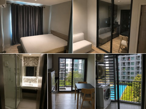 1 ห้องนอน | 1 ห้องน้ำ | BTS Bang Na | 27 ตร.ม. | 8,000 บาท/เดือน | ชั้น 5 — Aspen Condo Lasalle กรุงเทพฯ