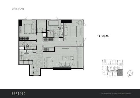 สตูดิโอ | 2 ห้องน้ำ | BTS Thong Lo | 83 ตร.ม. | 120,000 บาท/เดือน | ชั้น 21 — Beatniq Sukhumvit 32 กรุงเทพฯ