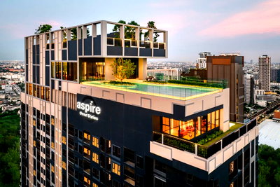 Condos for rent : 1Bed | 1Bath | BTS On Nut | 32sqm | THB 20,000/mo | Fl.18 — Aspire Onnut Station Bangkok