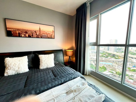 1Bed | 1Bath | BTS Phra Khanong | 39sqm | THB 18,000/mo | Fl.26 — Aspire Sukhumvit 48 Bangkok