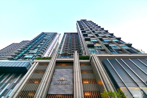 1 ห้องนอน | 1 ห้องน้ำ | BTS Thong Lo | 36 ตร.ม. | 27,000 บาท/เดือน | ชั้น 10 — The Crest Sukhumvit 34 กรุงเทพฯ